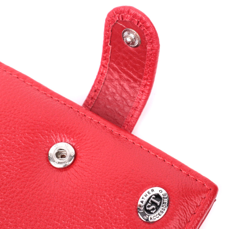 Женский трендовый бумажник из натуральной кожи ST Leather Красный