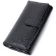 Лакированный кожаный кошелек с блоком для кредитных карт ST Leather Черный