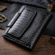 Гаманець для жінок середнього розміру з натуральної шкіри ST Leather Чорний