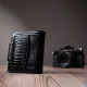 Гаманець для жінок середнього розміру з натуральної шкіри ST Leather Чорний
