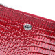 Фактурный клатч на два отделения из лакированной натуральной кожи ST Leather Красный