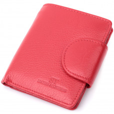Вертикальный кошелек для ярких женщин из натуральной кожи ST Leather Красный