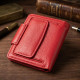 Вертикальний гаманець для яскравих жінок із натуральної шкіри ST Leather Червоний