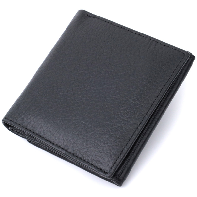Красивый кошелек для женщин из натуральной кожи ST Leather Черный