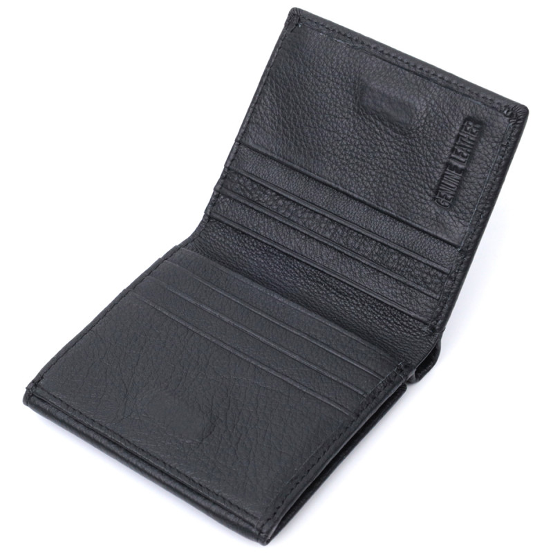 Красивый кошелек для женщин из натуральной кожи ST Leather Черный