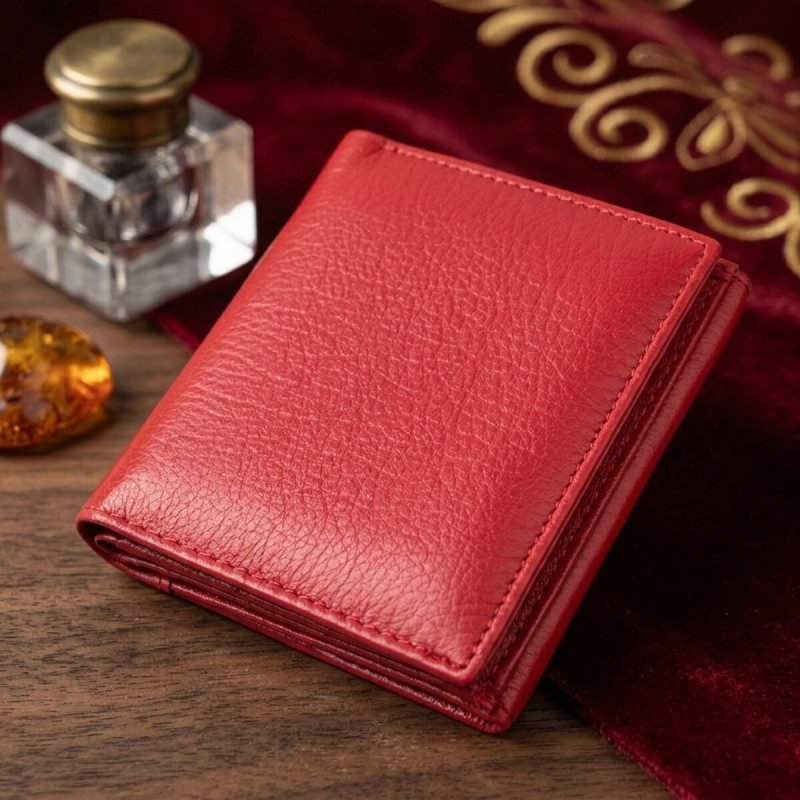 Зручний гаманець для жінок із натуральної шкіри ST Leather Червоний