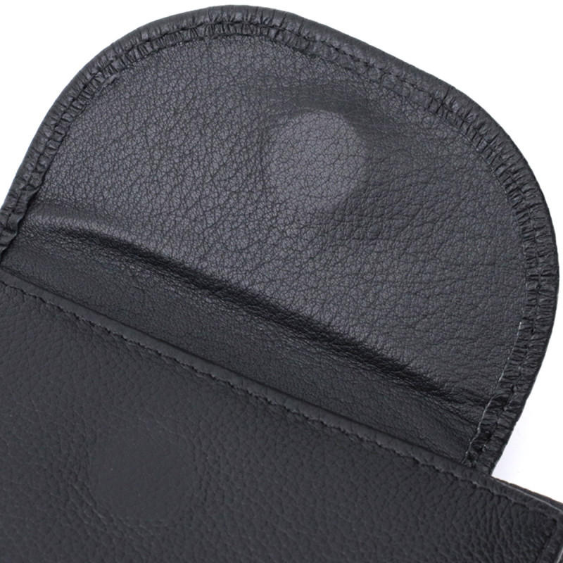 Зручний жіночий гаманець із монетницею із натуральної шкіри ST Leather Чорний