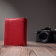 Яркий женский кошелек с монетницей из натуральной кожи ST Leather Красный