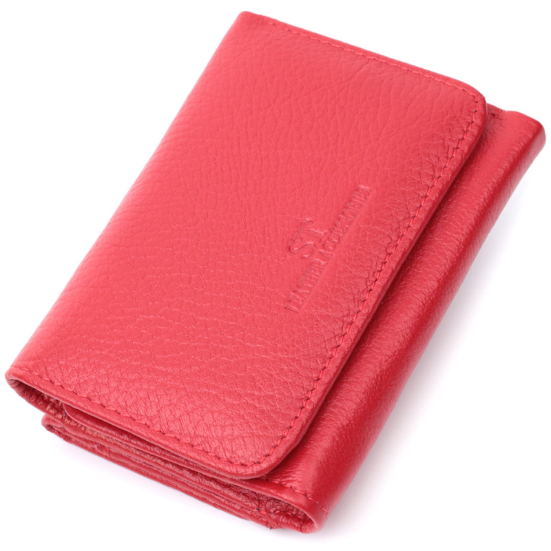 Женское портмоне с монетницей из натуральной кожи ST Leather Красный