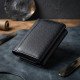 Красиве жіноче портмоне з монетницею з натуральної шкіри ST Leather Чорний