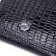 Женский стильный кошелек из фактурной натуральной кожи ST Leather Черный