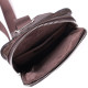 Мужская прямоугольная сумка бананка из гладкой натуральной кожи GRANDE PELLE Коричневый