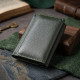 Жіночий гаманець компактного розміру з натуральної шкіри ST Leather Зелений