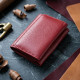 Компактный женский кошелек из натуральной кожи ST Leather Бордовый