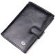 Вертикальный мужской бумажник из натуральной кожи ST Leather Черный
