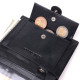Вертикальный мужской бумажник из натуральной кожи ST Leather Черный