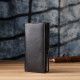 Функциональный женский кошелек на магнитах из натуральной кожи ST Leather Черный