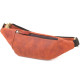 Практичная сумка-бананка для мужчин из натуральной винтажной кожи Shvigel Рыжий