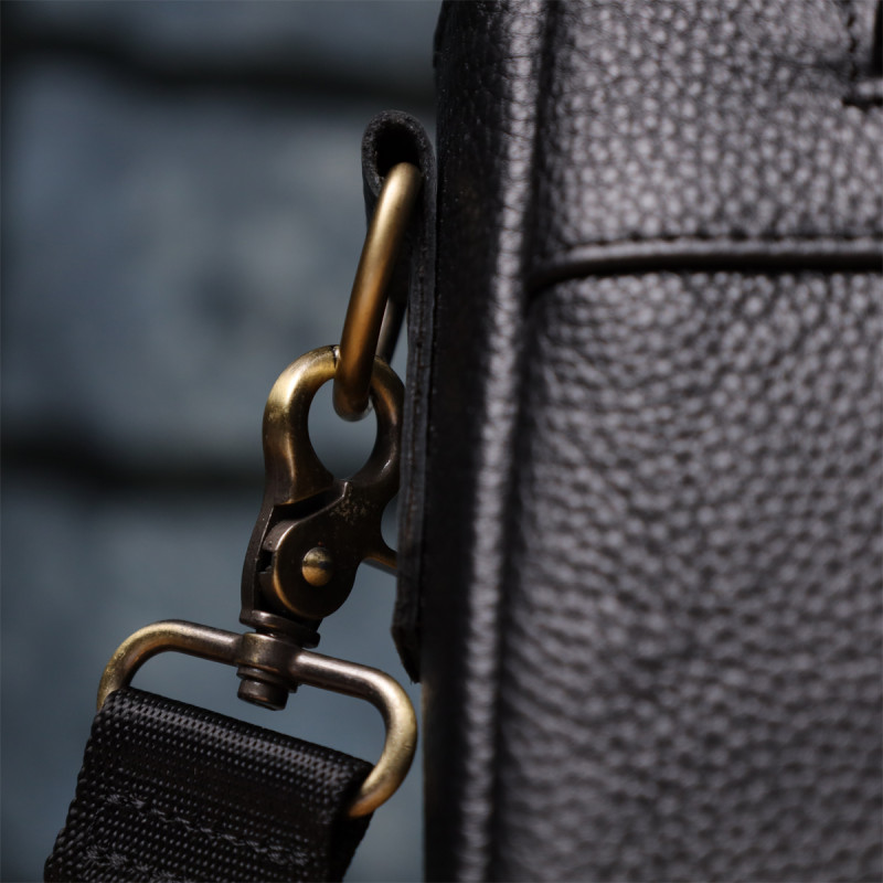 Портфель для мужчин из натуральной кожи Vintage Черный