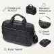 Портфель для чоловіків з натуральної шкіри Vintage Чорний