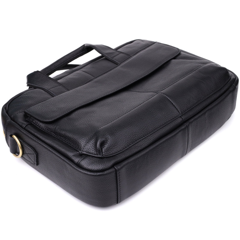 Портфель для мужчин из натуральной кожи Vintage Черный