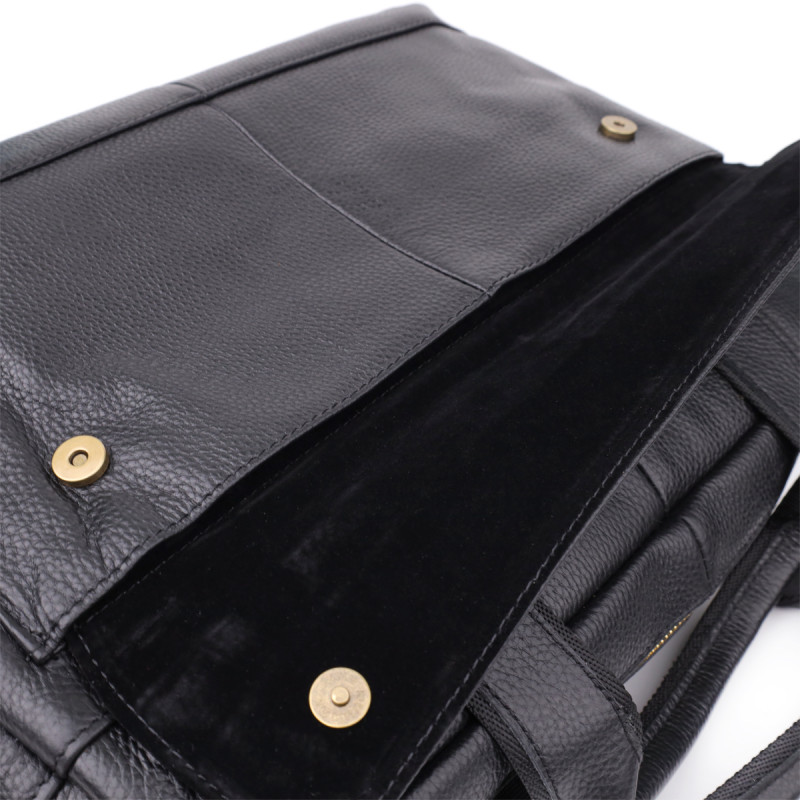 Портфель для мужчин из натуральной кожи Vintage Черный