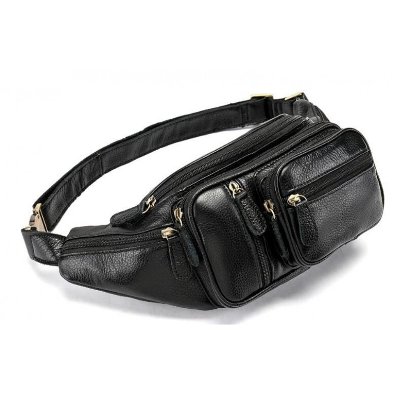 Поясна cумка чоловіча Vintage Чорна