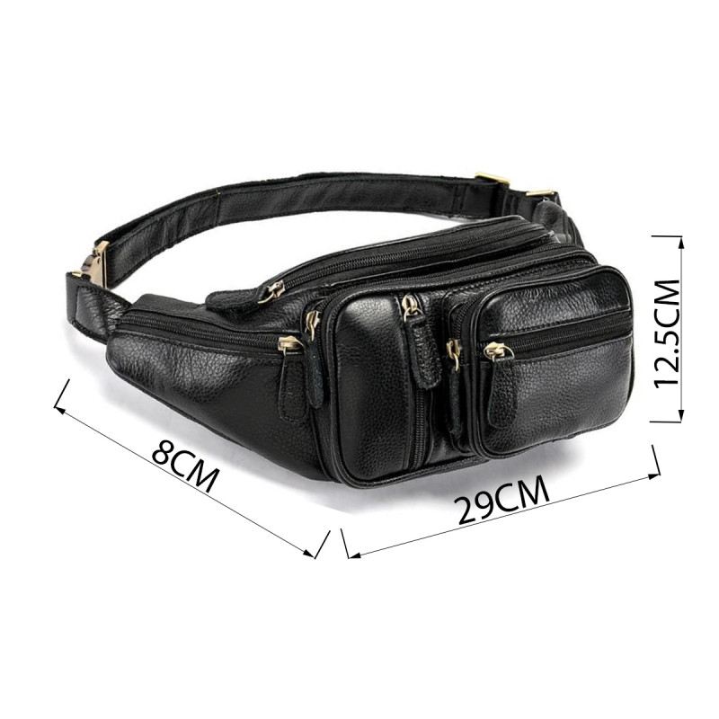 Поясна cумка чоловіча Vintage Чорна