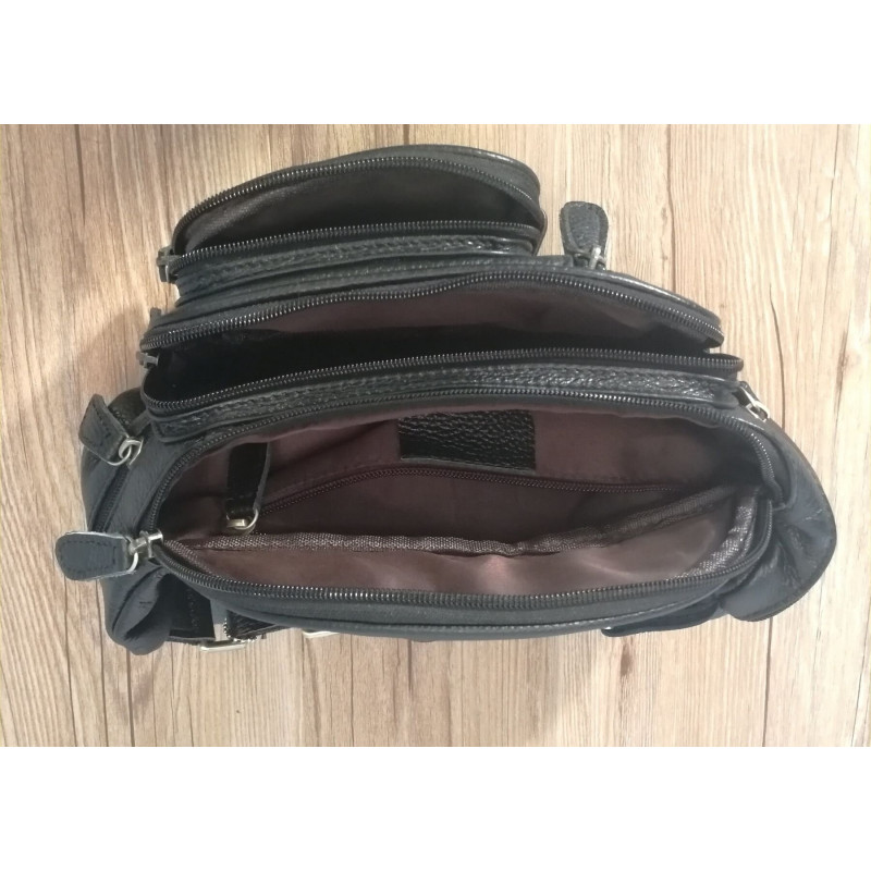 Поясна cумка чоловіча Vintage Чорна