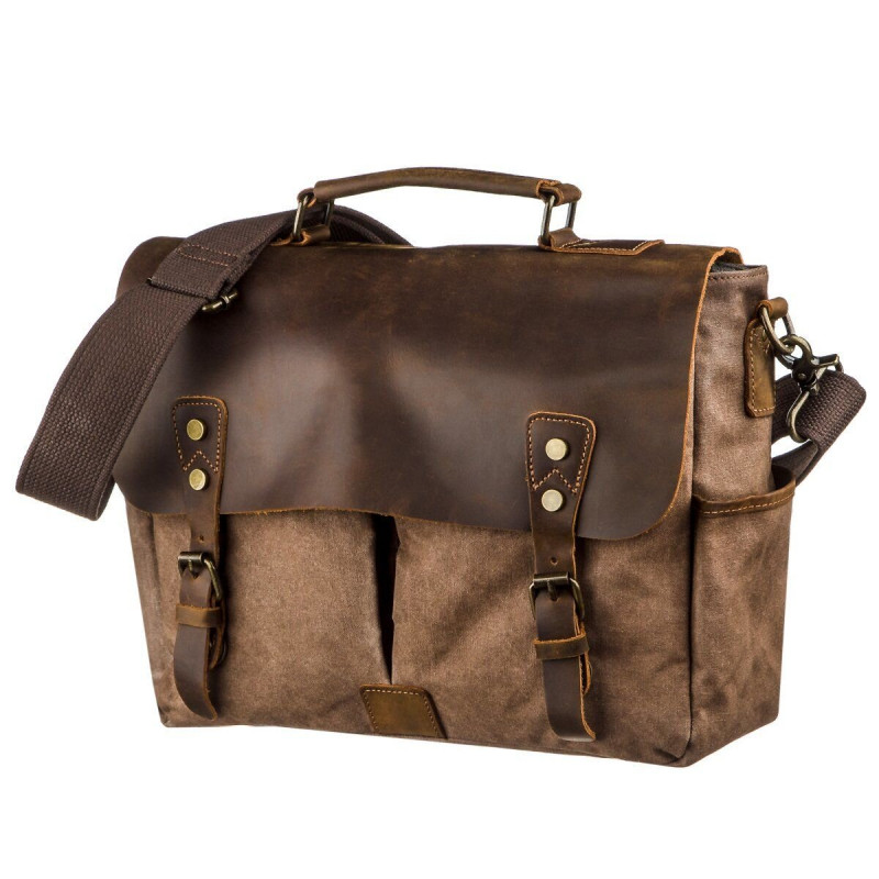 Солидный портфель на плечо Vintage Коричневый