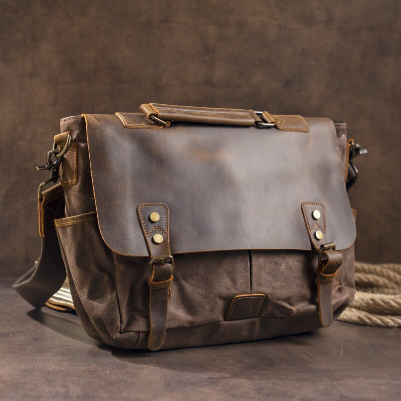 Солидный портфель на плечо Vintage Коричневый