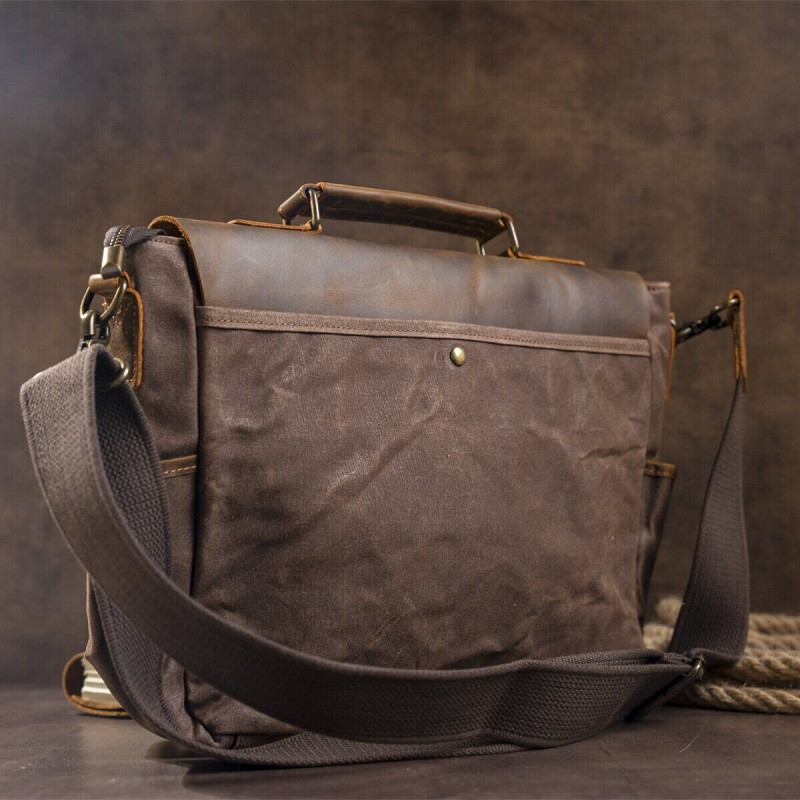 Солидный портфель на плечо Vintage Коричневый