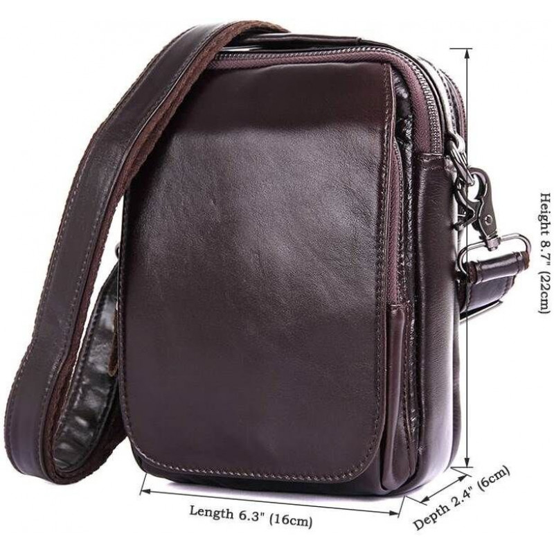 Сумка Vintage из натуральной кожи Коричневая