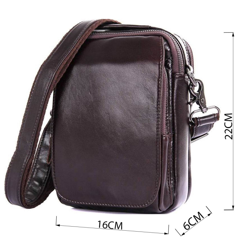 Сумка Vintage из натуральной кожи Коричневая