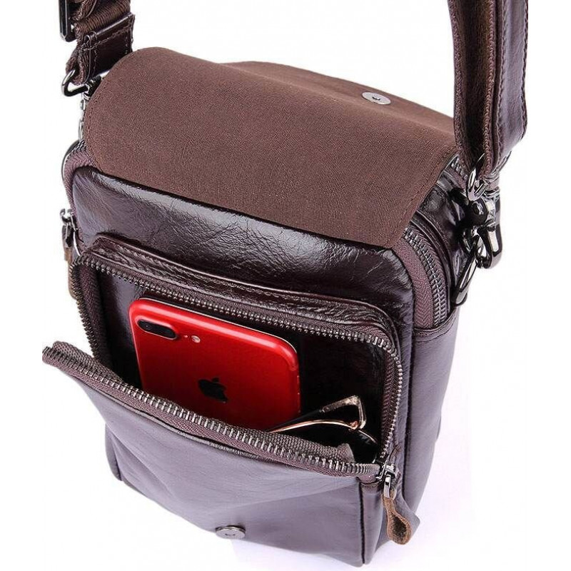 Сумка Vintage из натуральной кожи Коричневая