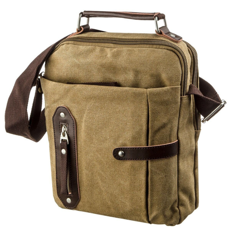 Сумка вертикальна текстильна Vintage Хакі