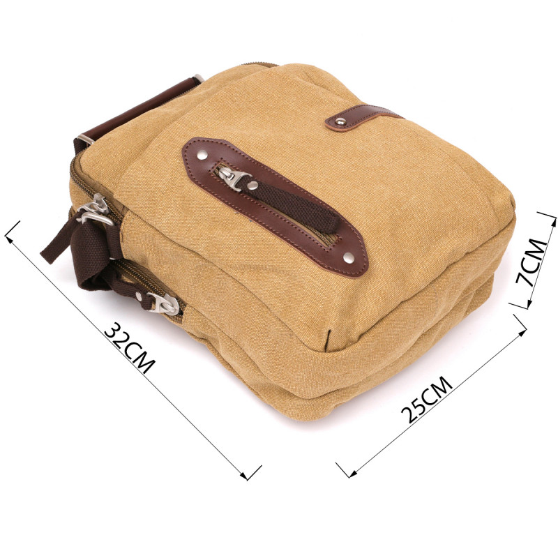 Сумка вертикальна текстильна Vintage Хакі