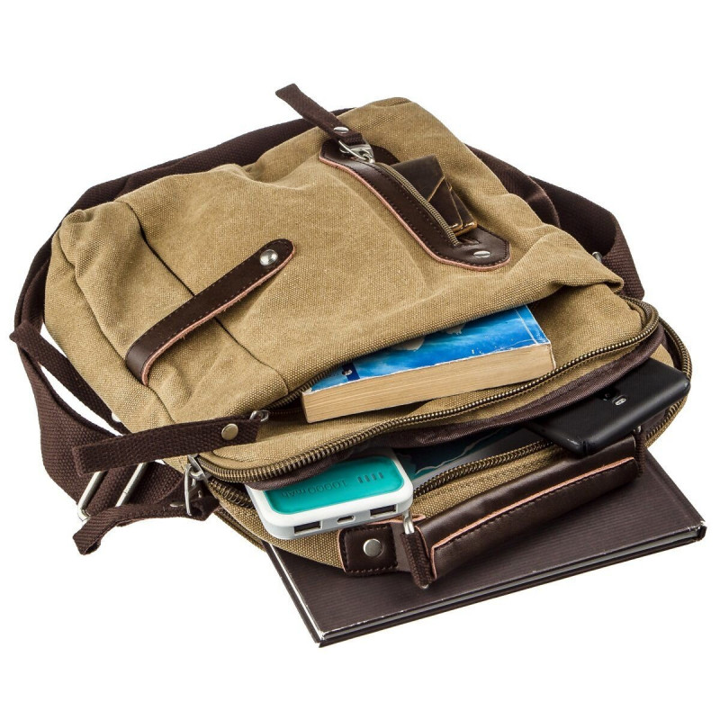 Сумка вертикальна текстильна Vintage Хакі