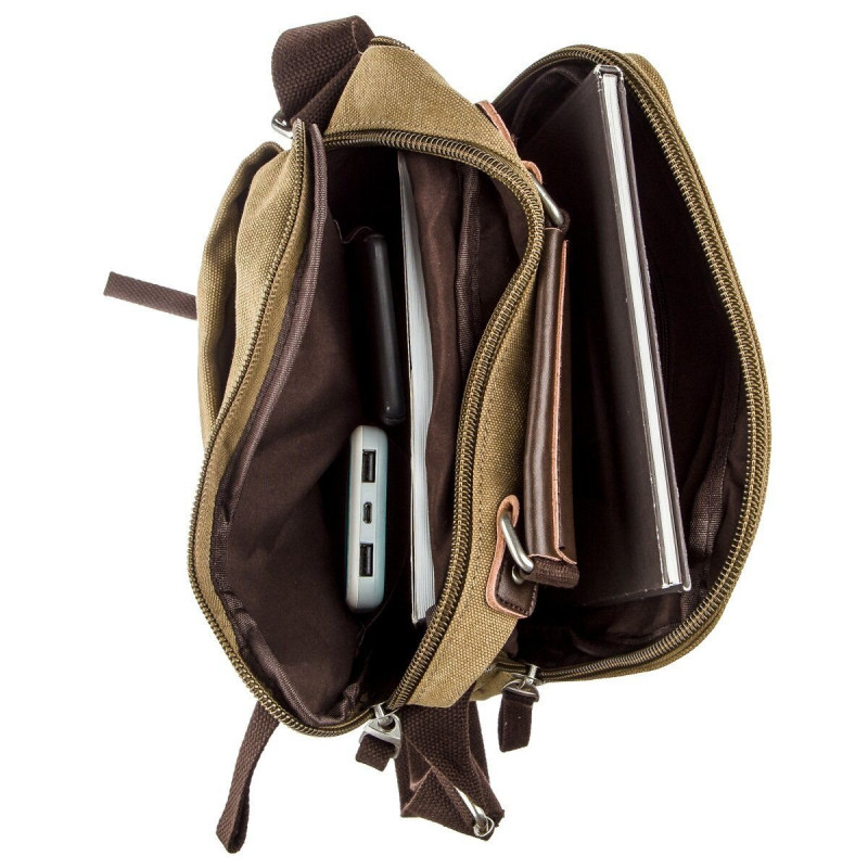 Сумка вертикальна текстильна Vintage Хакі