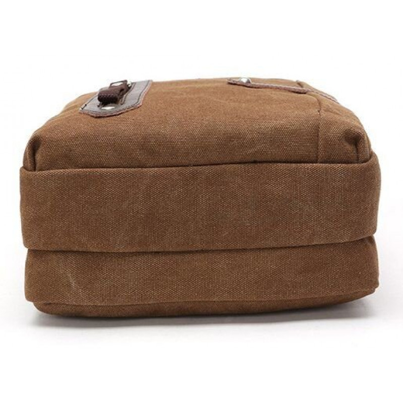 Сумка вертикальна текстильна Vintage Коричнева