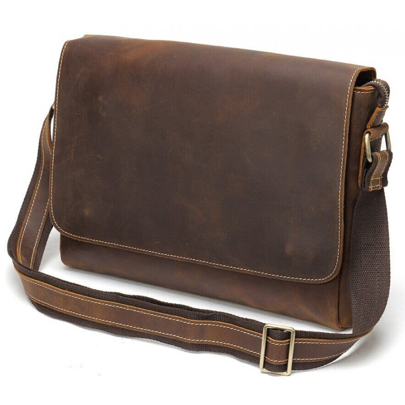 Сумка мужская crazy horse Vintage Коричневая