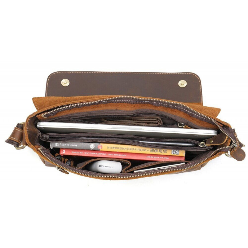 Сумка мужская crazy horse Vintage Коричневая