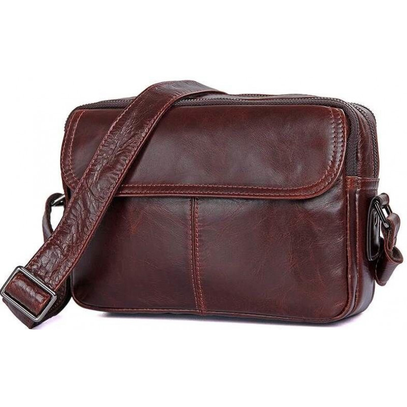 Сумка чоловіча Vintage з натуральної шкіри Коричнева
