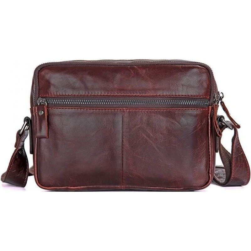 Сумка чоловіча Vintage з натуральної шкіри Коричнева