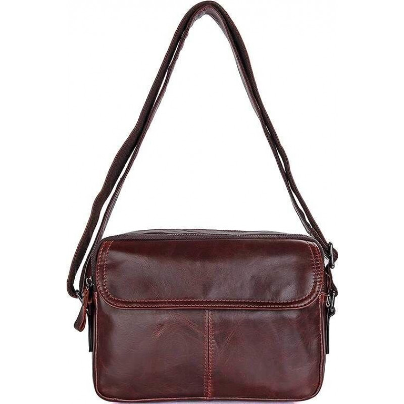 Сумка чоловіча Vintage з натуральної шкіри Коричнева