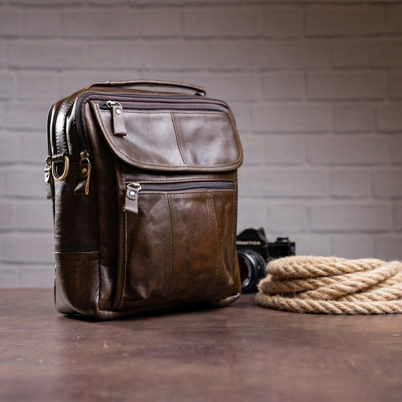 Сумка чоловіча Vintage Коричнева