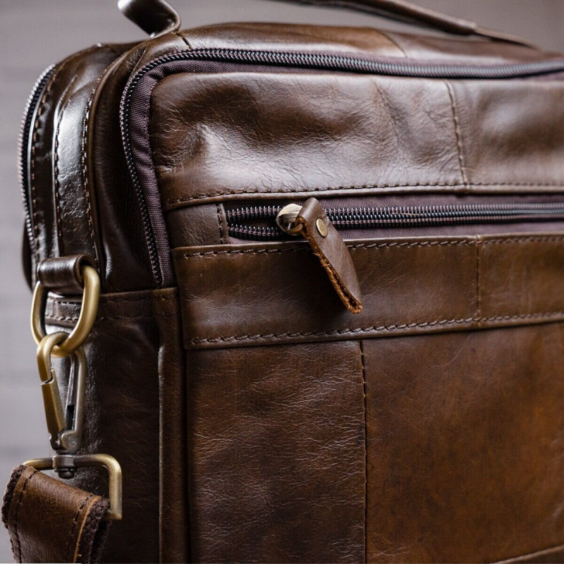 Сумка чоловіча Vintage Коричнева