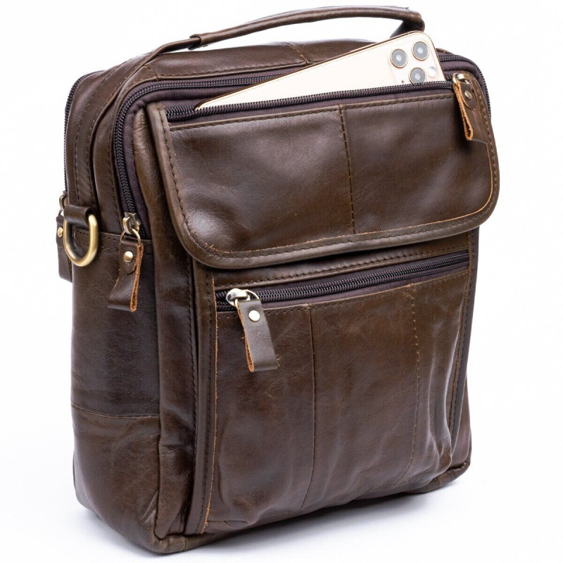Сумка чоловіча Vintage Коричнева