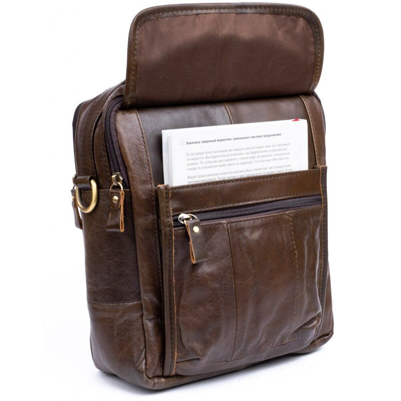 Сумка чоловіча Vintage Коричнева