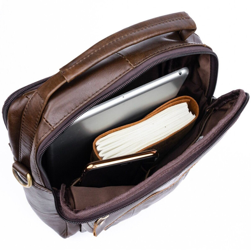 Сумка чоловіча Vintage Коричнева
